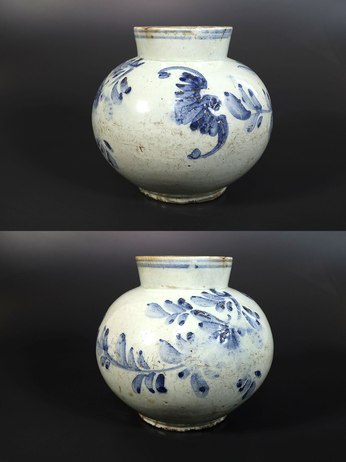 中国古美術染付花瓶、壺-