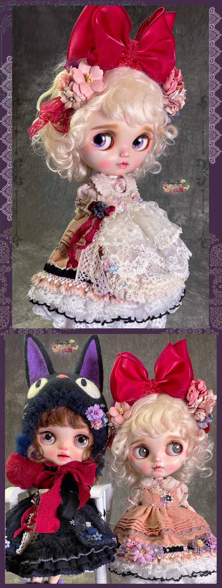 Mint berry** Blythe ブライスのお洋服セット **黒猫さん ジジ ** 13点 手作り 3off/NO.1 検 カスタムブライス  魔女の宅急便 ジブリ｜代購幫